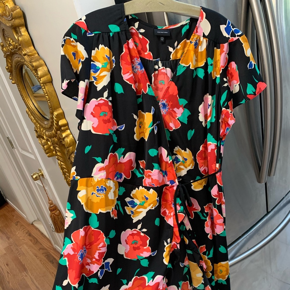 Black floral dress